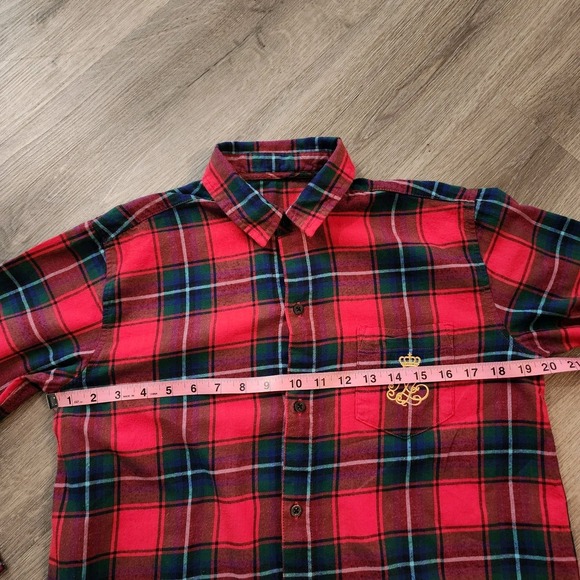 Ralph Lauren Flannel Plaid Sleepshirt Small Cozy Cabincore Holiday Monogram - Picture 13 of 16